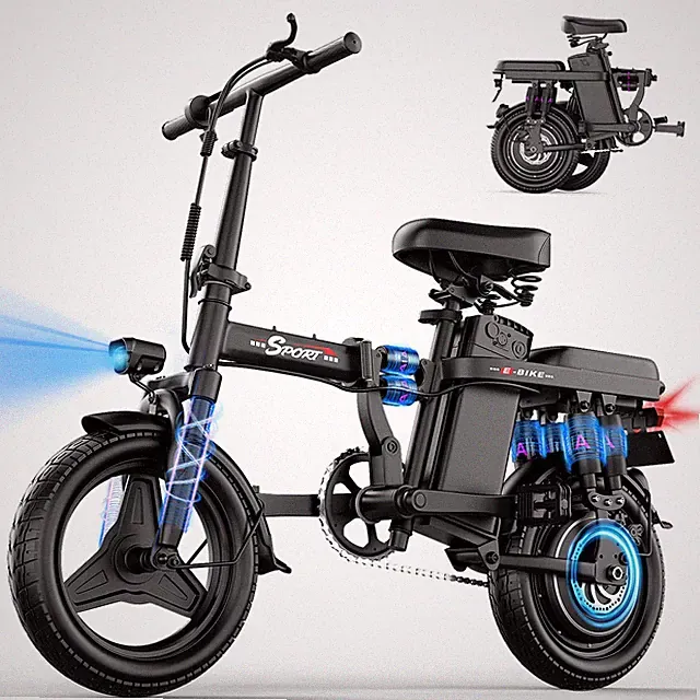1200W Folding Electric Bike for Adults &Teens 48V 15AH Battery UL 2849 Certified