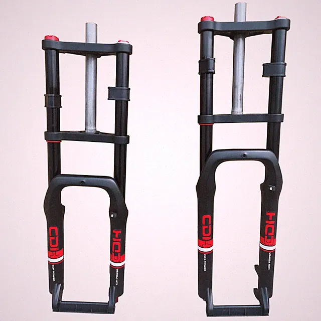 20"/26" Bicycle 4.0" Fat Tire Air Suspension Front Fork Double Shoulder E-Bike
