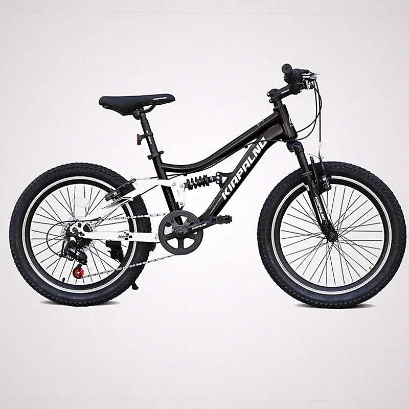 20 Inch Mountain Bike 7-Speed Dual-Suspension Twist Shifting Bicycle for Kids