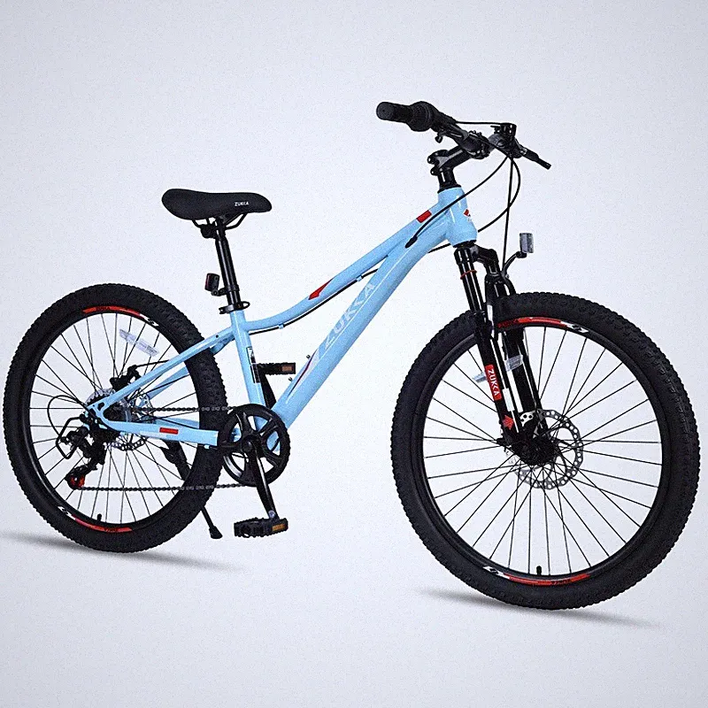 24" Kids MTB Shimano 6-Speed 24*2.125 Tires Suspension Fork Dual Disc Brake Blue