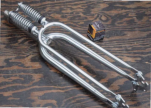 26" Cruiser Bicycle Chrome DUAL SPRINGER FORK 1" Headset Vintage Schwinn Bike