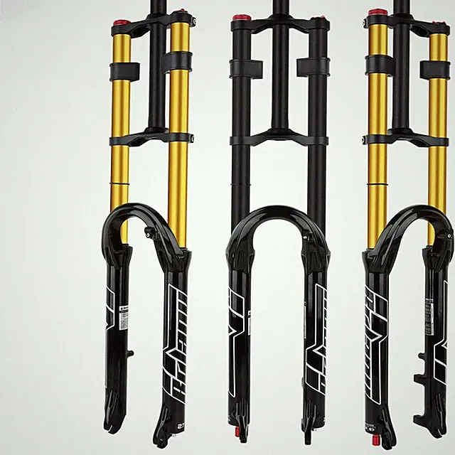 27.5 29 Inch MTB Mountain Bike Double Crown Air Suspension Quick Release Fork