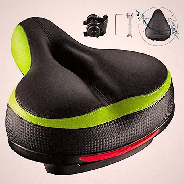 bike seat, most comfortable bicycle seat dual shock absorbing memory foam waterp