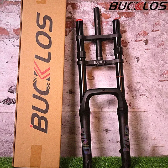 BUCKLOS 20" Downhill Air Fork 4.0 Fat Tire 180mm Travel MTB Snow Bike Disc Brake