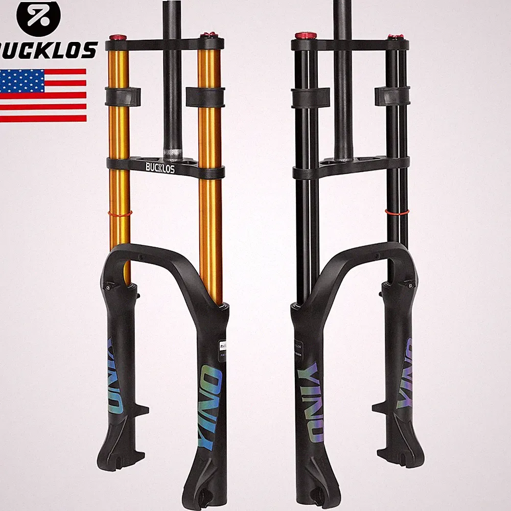 BUCKLOS 20 inch 4.0 Fat Tire E-Bike Air Suspension Fork 180mm Travel Front Forks