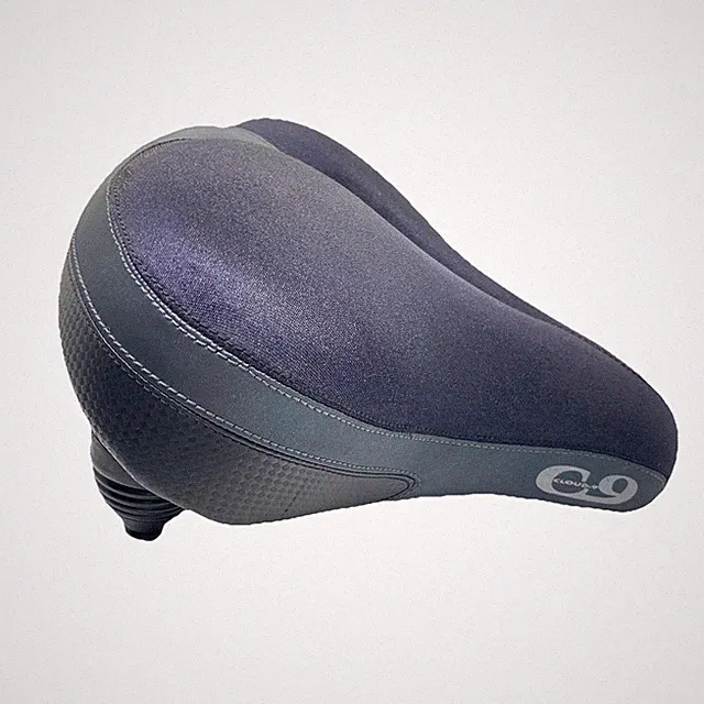 Cloud 9 Comfort Gel Bike Seat Wide Saddle Dual Spring Suspension Black Gray