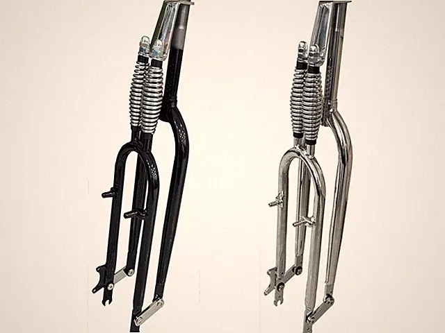 DONSP1986 26" Double Springer Fork 1" Threaded Bicycle Fork-Cruiser Chopper Bike