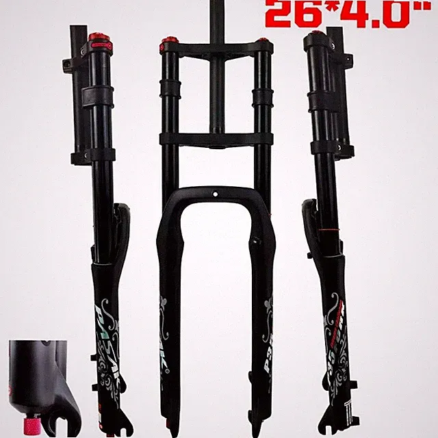 Double Shoulder Fat Bike Air Fork 26in Snow Mountain Bicycle Front Fork 9x135mm