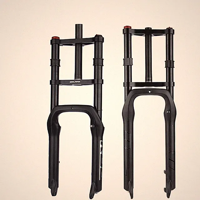 Double Shoulder MTB Snow Fat Bike Suspension Air Fork Travel 120mm Quick Release