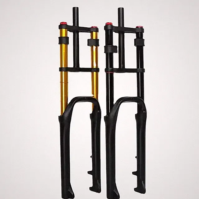 Double Shoulder Rebound Adjustment Air Suspension MTB Snow Bicycle Fork 20/26in