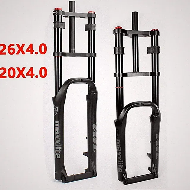 Double Shoulder Snow Bike Front Fork 20 26X4.0In Fat Tire Beach Bicycle Air Fork