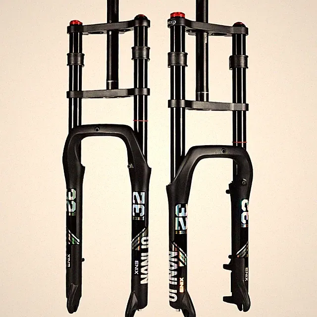 E-bike Air Supension Fork Double Shoulder Snow Front Fork 20/26inch 160mm Travel