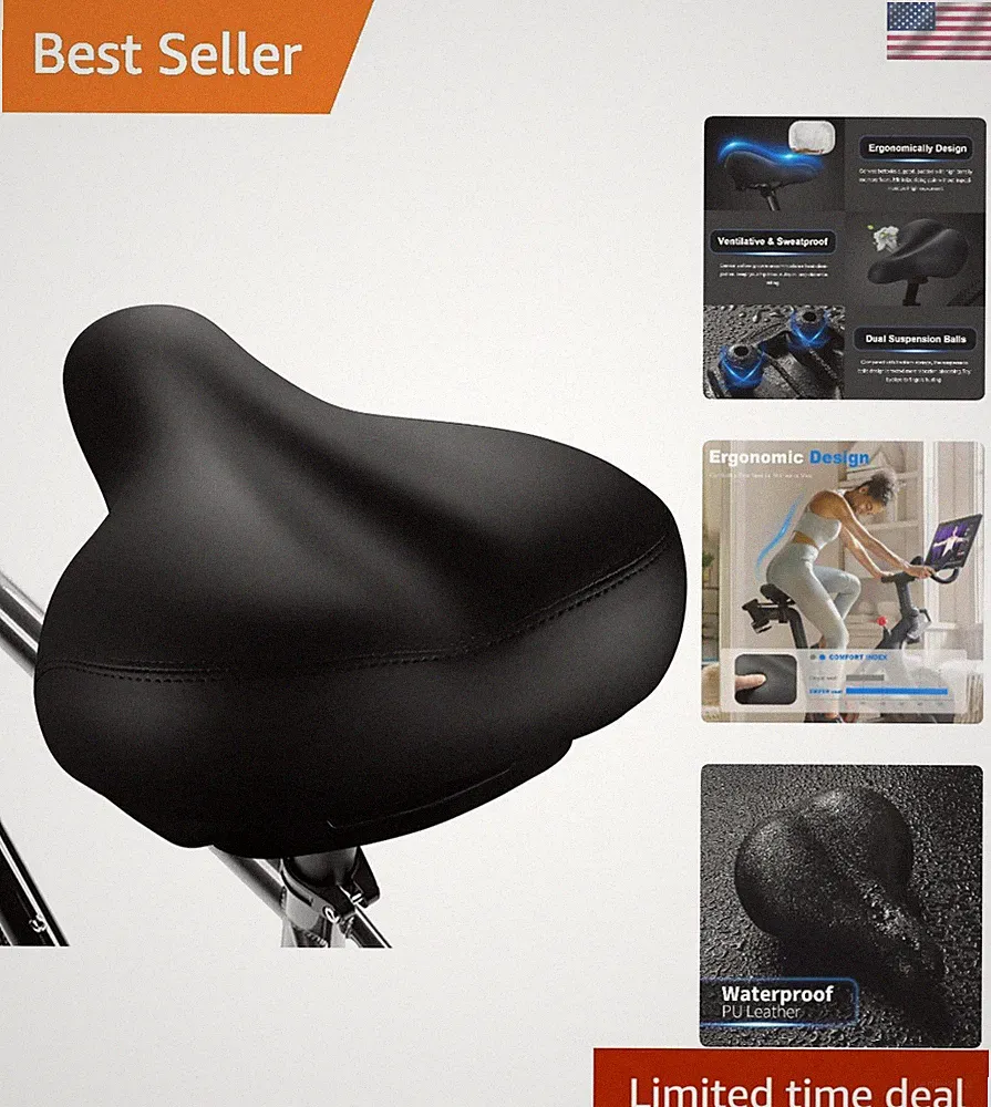 Ergonomic Bike Seat for Men & Women - Dual Spring Suspension & Comfort Design