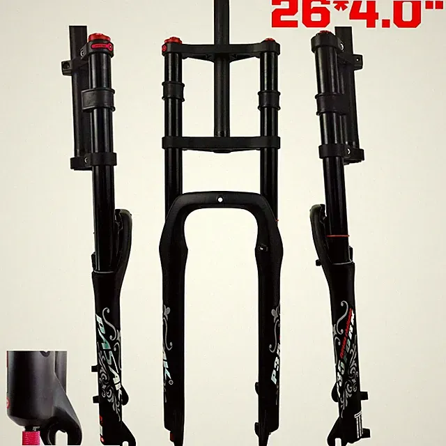 Fat Bike Fork Double Shoulder 26*4.0" Air Forks Snow MTB Bicycle Mountain 135mm