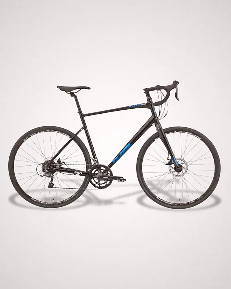 KHS Flite 280 Road Bike 2025 Medium Black 16-Speed Shimano Claris Disc