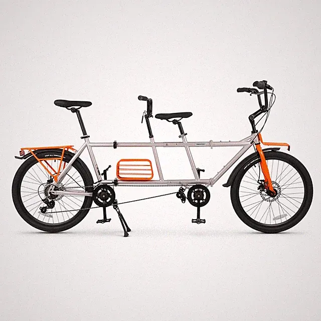 MEGHNA 24" Foldable Tandem Bike Basket Rack Adult Family Cycling Double Rider