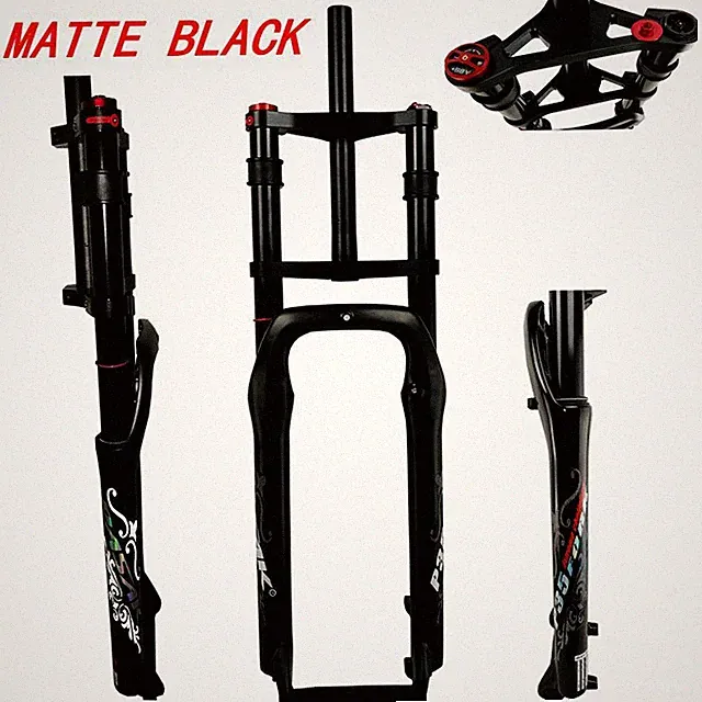 MTB Moutain 26" Bike Forks Fat Bicycle Double Shoulder Magnesium 4.0"Tire 135mm
