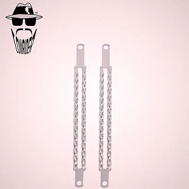 ORIGINAL LOWRIDER 20" Double Square Twisted Bicycle Spring Fork Bars Chrome.