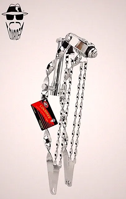 ORIGINAL LOWRIDER 20" Retro Straight 1" Chrome Suspension Fork – Double Flat!
