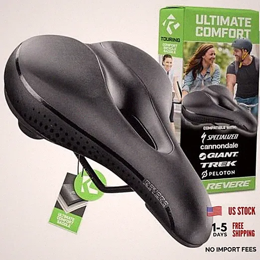 Revere Comfort Bike Seat Dual Shock Absorber Anti Vibration GEL Touring
