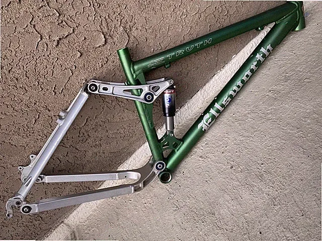 Small Green Ellsworth Truth ICT 26” Dual Suspension Aluminum Mountain Bike Frame