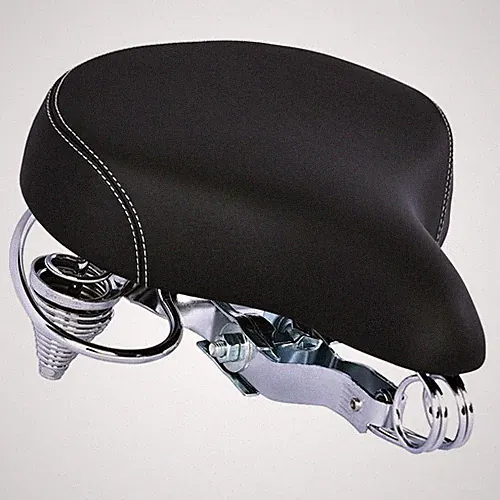 Tracer Classic Extra Wide Suspension Bike Seat Dual Spring Cycling Saddle Black